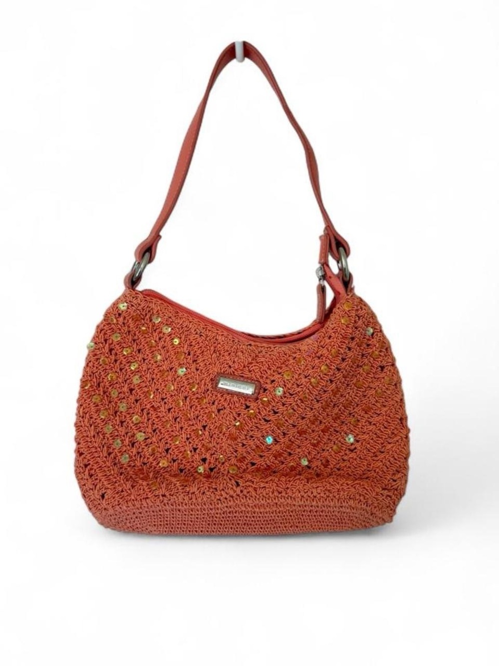 Y2K Minicci sequin crochet knit faircore shoulder bag